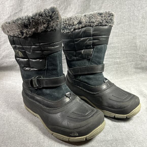The North Face Boots Womens 6.5 Shellista Winter Insulated Pull On Black Warm - Picture 3 of 10